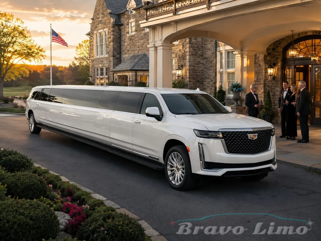 White Cadillac Escalade Limousine – for rent White Cadillac Escalade Limousine – for rent